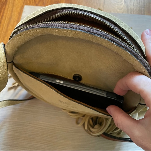 SOLD Patricia Nash Italian Leather Round Fringe Purse - Picture 3 of 13